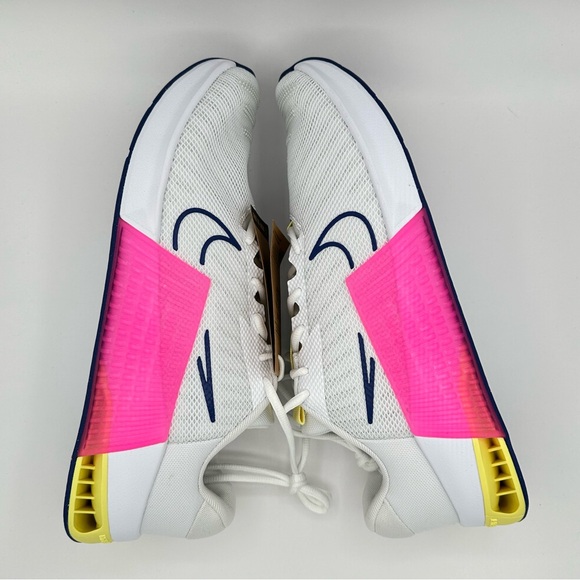 Men’s Nike Metcon 9 White/Blue/Pink/Yellow Crossfit and Workout Shoes Size 12 - Picture 6 of 8